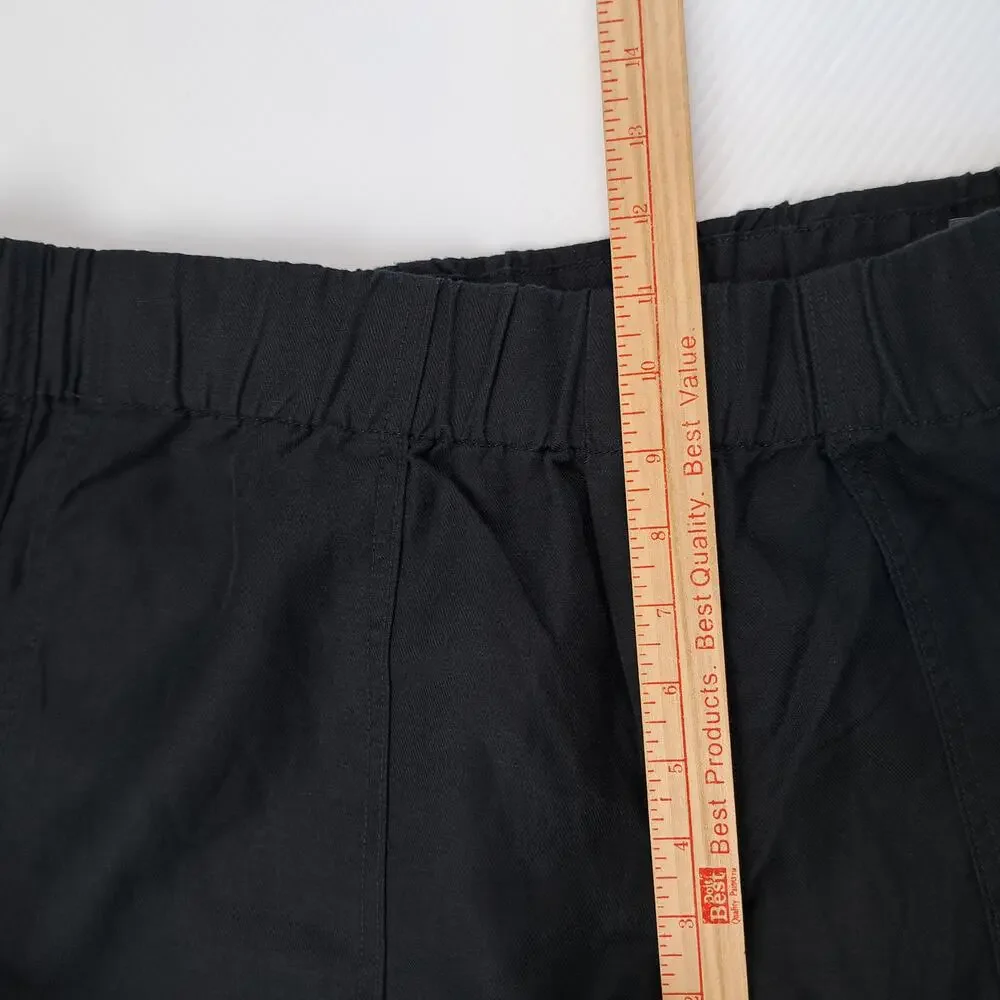 Banana Republic Pants Mens Large Black Linen Ankle Elastic Waist Pull On Relaxed